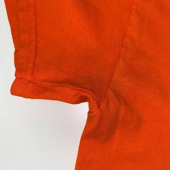 Little Caesars Pizza Genius Graphic Tee Shirt Gildan Orange Size Small - Picture 6 of 14